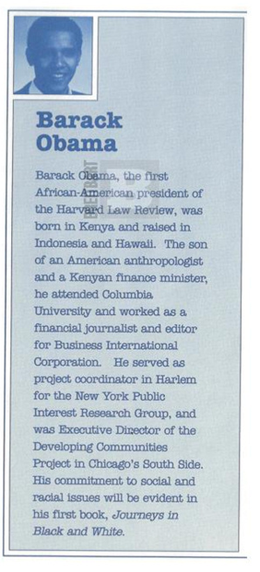 Obama bio claiming he was born in Kenya